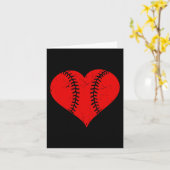 Vintage Baseballherz-Valentinstag-Mädchen Karte (Gelbe Blume)
