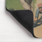 Vintage-Baseballposter-Mauspad Mousepad (Ecke)