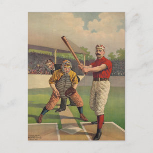 Vintage Baseballposter-Postkarte Postkarte