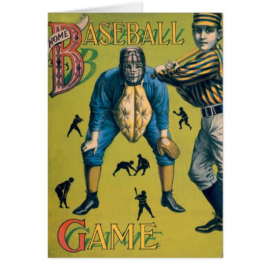 Vintage Baseballspieler beim Zuhause-Spiel (Vorne)