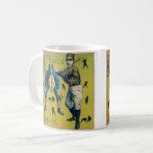 Vintage Baseballspieler beim Zuhause-Spiel Kaffeetasse (Vorderseite Links)