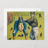 Vintage Baseballspieler beim Zuhause-Spiel Postkarte (Vorne/Hinten)