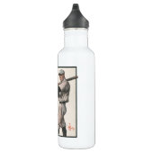 Vintage Baseballspieler Edelstahlflasche (Rechts)