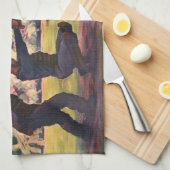 Vintage Baseballspieler Geschirrtuch (Viertel Falte)