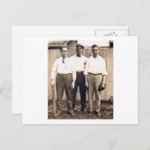 Vintage Baseballspieler in der Nachbarschaft Postkarte (Vorne/Hinten)