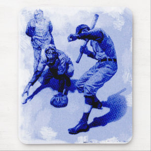 Vintage-Baseballspieler-Mauspad Mousepad