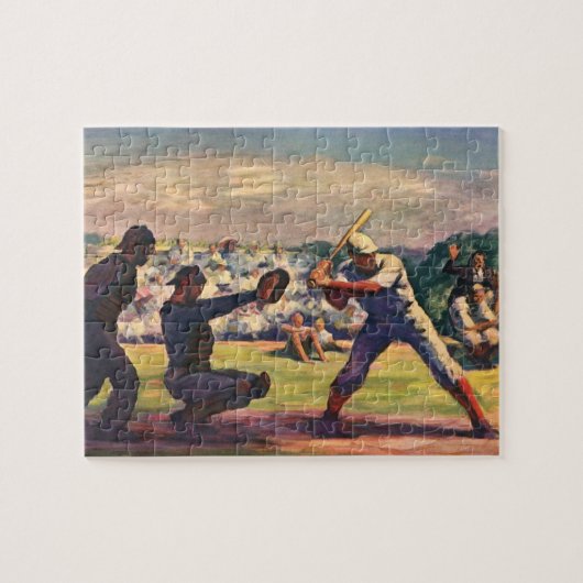 Vintage Baseballspieler Puzzle (Horizontal)