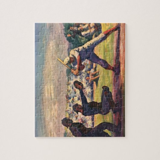 Vintage Baseballspieler Puzzle (Vertikal)