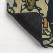 Vintage Baseballspieler, Stilkunst Mousepad (Ecke)