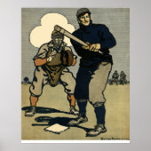 Vintage Baseballspieler, Stilkunst Poster (Vorne)