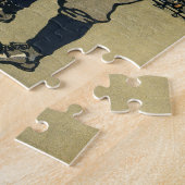 Vintage Baseballspieler, Stilkunst Puzzle (Seite)