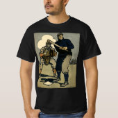 Vintage Baseballspieler, Stilkunst T-Shirt (Vorderseite)