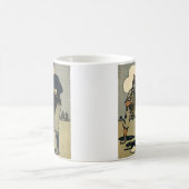 Vintage Baseballspieler, Stilkunst-Tasse Kaffeetasse (Mittel)