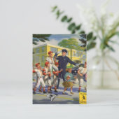 Vintage Baseballspieler und Polizeiwache Einladung (Stehend Vorderseite)