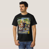 Vintage Baseballspieler und Polizeiwache T-Shirt (Vorne ganz)