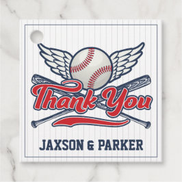 Vintage Baseballstreifen Geschenkanhänger