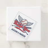 Vintage Baseballstreifen Geschenkanhänger (Beispiel)