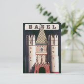 Vintage Basel Schweiz Postkarte (Stehend Vorderseite)