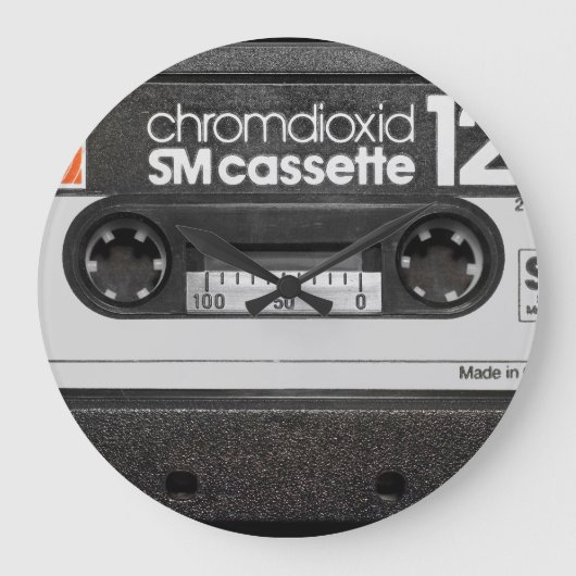 Vintage BASF-Kassette: Sammlerelement Große Wanduhr (Vorderseite)