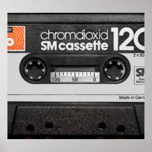 Vintage BASF-Kassette: Sammlerelement Poster