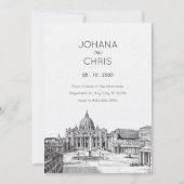 Vintage Basilika Einladung (Vorderseite)