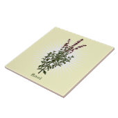 Vintage Basilika Herb Keramik Fliese (Seite)