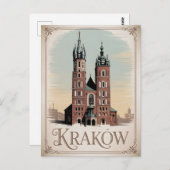Vintage Basilika Krakau Postkarte (Vorne/Hinten)
