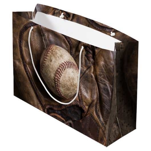 Vintage Basisausrüstung Große Geschenktüte (Rückseite Schrägansicht)