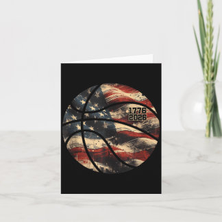 Vintage Basketball 1776-2026 USA-Flagge 250 Jahre Karte