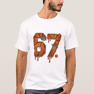 Vintage-Basketball-Drip-Nummer-67-Jersey-T-Shirt T-Shirt