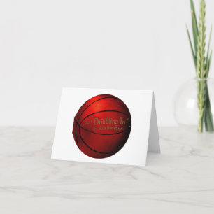 Vintage-Basketball-Geburtstag Karte