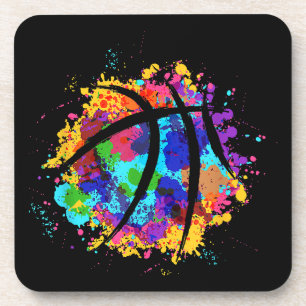 Vintage-Basketball-Grafikdesign Cooles Basketball Getränkeuntersetzer