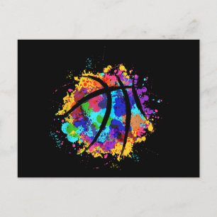 Vintage-Basketball-Grafikdesign Cooles Basketball Postkarte