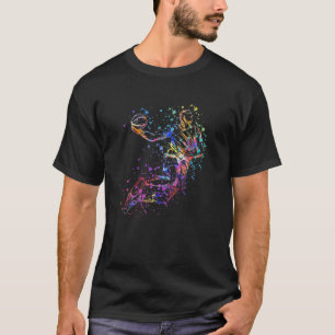 Vintage Basketball Mens Ball Is Life Watercolor Ba T-Shirt