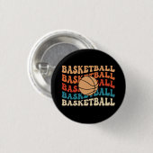 Vintage Basketball Retro Sporttypografie Button (Vorne & Hinten)