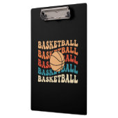 Vintage Basketball Retro Sporttypografie Klemmbrett (Links)