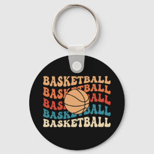 Vintage Basketball Retro Sporttypografie Schlüsselanhänger