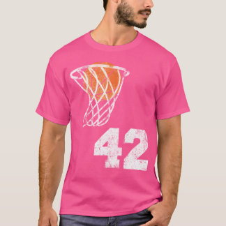 Vintage-Basketball-Trikot Nummer 42 Spieler Numb T-Shirt