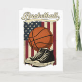 Vintage Basketball USA Flag Retro Sneaker Design Karte (Rückseite)