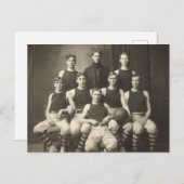 Vintage Basketballmannschaft Postkarte (Vorne/Hinten)