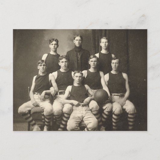 Vintage Basketballmannschaft Postkarte (Vorderseite)