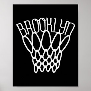 Vintage-Basketballnetz Brooklyn City New York Spie Poster