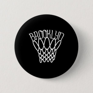 Vintage-Basketballnetz-Spiel in Brooklyn City New  Button