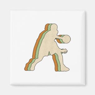 Vintage Basketballspieler - Retro Motion Dribble A Magnet