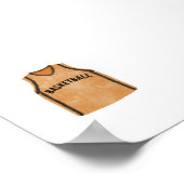 Vintage Basketballuniform in Aquarellfarbe Poster (Ecke)