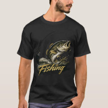 Vintage-Bass-Angeln-T-Shirt | Geschenk für Angler 