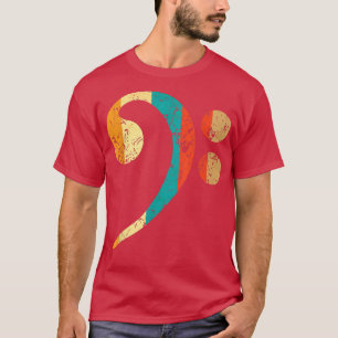 Vintage Bass Clef Music Bassist Musician T-Shirt