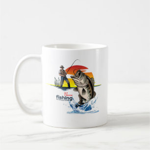 Vintage-Bassangeln-Grafik Kunst [Männlich] #11 Kaffeetasse