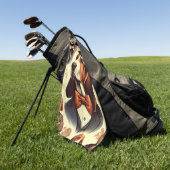 Vintage Basset Hound Illustration Golfhandtuch (Gras)