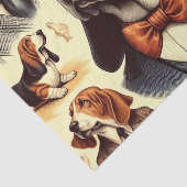 Vintage Basset Hound Illustration Seidenpapier (Ausschnitt)